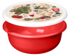Миска "Modena" 3,2л с крышкой с декором "Игрушки" (красный) 223138406/03
