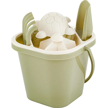 Песочный набор for Green Republic (ведерко, сито, совочек, грабельки, 4 формочки) полынь LA104912049