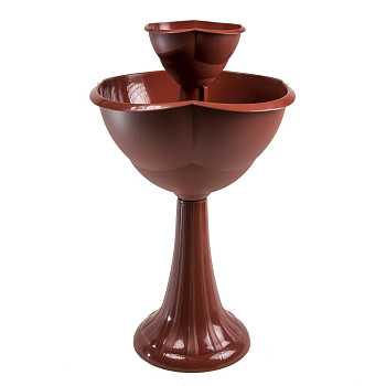 Кашпо 2-х ярусное на высокой стойке Бр. 8. 21/1