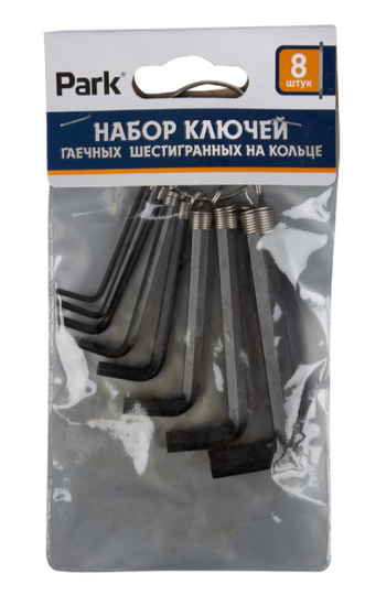 Набор ключей шестигранных на кольце 8шт 100696 Набор ключей шестигранных на кольце 8шт 100696
