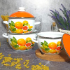 Набор из 3 предметов №02 "Orange" белоснеж. 6КН021М Набор из 3 предметов №02 "Orange" белоснеж. 6КН021М