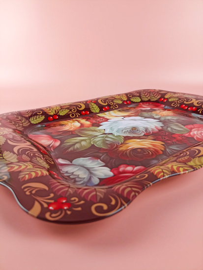 Поднос декор 44*30 см, 93675 прямоуг. металл 93675