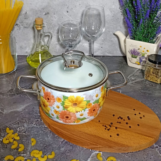 Кастрюля 2,0л сф. Fernanda 1SC165S белосн.