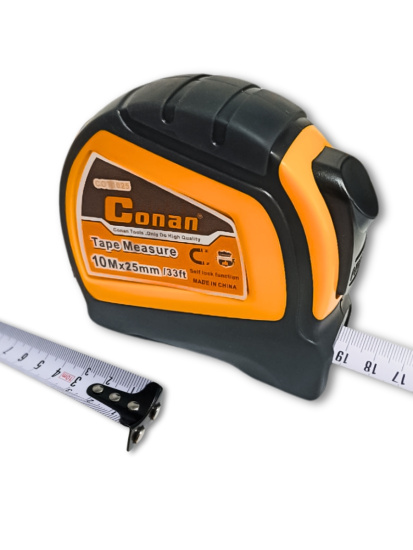Рулетка Conan 10м*25мм метрическая, магнитная COT1025 OLS-778-39