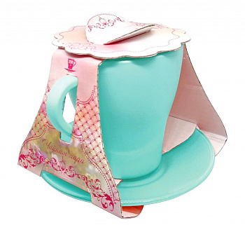 Чайная пара арт.2649-Н7 "Апрель"(Бирюза)