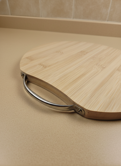 Доска разделочная круглая с металлической ручкой 30*1.8см OLS-129-14