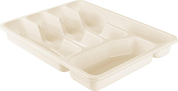 Лоток для столовых приборов Plast Team 330х260х43 мм молочный туман PT156010048