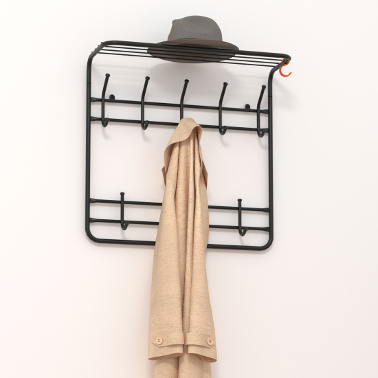Вешалка 2-х ярусная 60см (8) черный