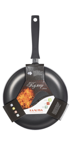 Сковорода блинная 220мм 1 ручк б/кр а/п риф дно "соты" 1892215 (серия "Кумир")