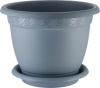 Горшок для цветов InGreen Aphrodite D 340 mm, 12,7л с подставкой №7 серый IG420711026