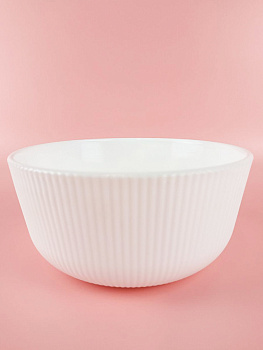 Салатник Lavenir HoReCa "Stripes" 850 мл, 15 см, 6" OUSTW-60 WHITE стеклокерамика 106340