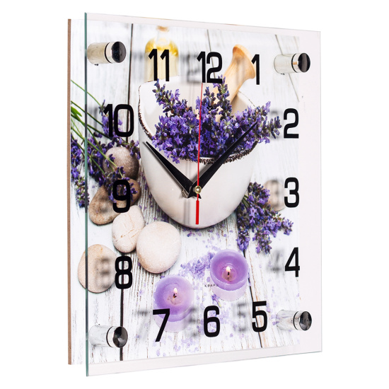 2525-059 Часы настенные "Рубин" "Цветы Лаванды" 