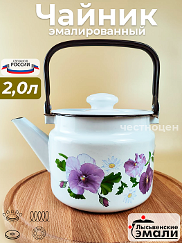 Чайник для плиты 2,0л С-2710П2/4Рч "Анютины глазки"