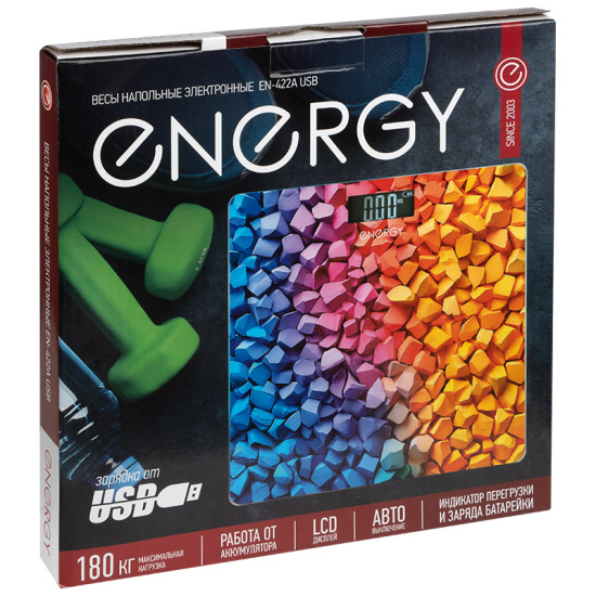 Весы напольные  электронные Energy EN-422A USB (стеклянная поверхность, 180 кг) 110020