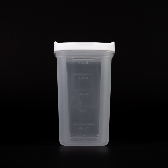 Емкость для сыпучих продуктов "Лайн" 1,5л (белый) М9003