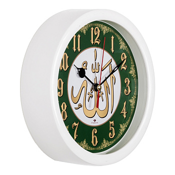 В4-014 Будильник кварц d=15см корпус белый "Молитва" "Рубин"