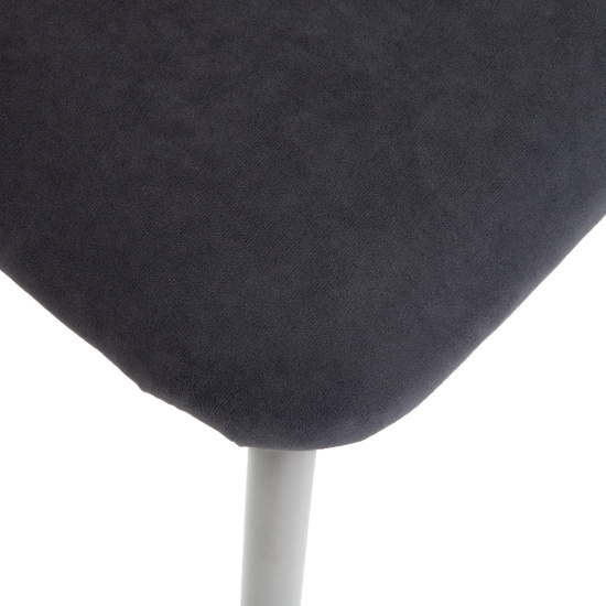 Стул "Хлоя" велюр серый (Ним 40) н.хром Стул "Хлоя" велюр серый (Ним 40) н.хром