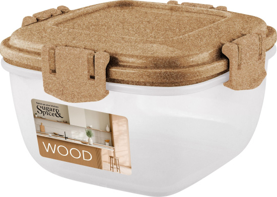 Контейнер для продуктов Sugar&Spice Wood герметичный 0,35л квадратный SE223910624 Контейнер для продуктов Sugar&Spice Wood герметичный 0,35л квадратный SE223910624