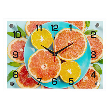 2535-308 Часы настенные "Цитрусы" Рубин