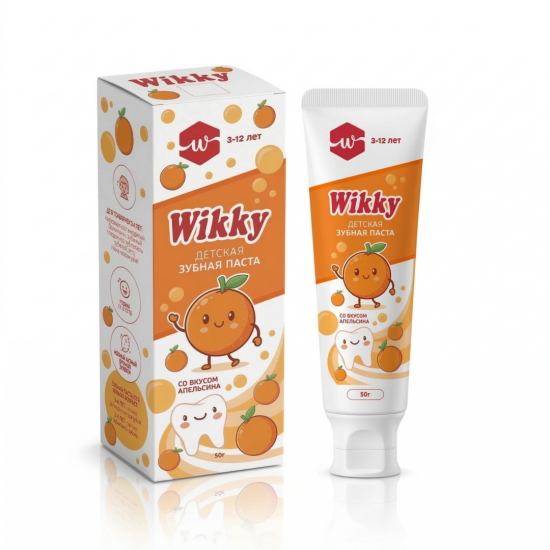 Паста зубная детская Wikky 50гр Апельсин