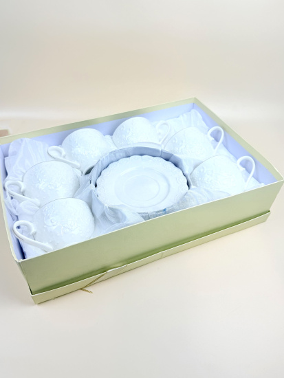 Набор в коробке (12 пр.) Lavenir "Пломбир" 220 мл, 14 см, 530-060 фарфор 110501