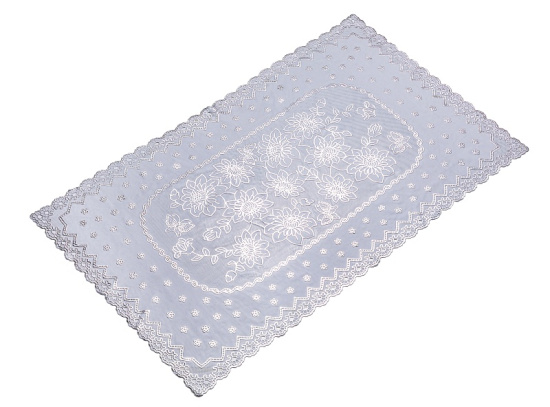 Салфетка Grace Лейс 100х60 LO-0902B1 СЕРЕБРО прямоугольник