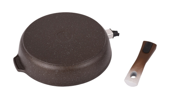 Сковорода 280/65 мм со съемной ручкой,антипригарное покрытие(кофейный мрамор) смк283а Сковорода 280/65 мм со съемной ручкой,антипригарное покрытие(кофейный мрамор) смк283а