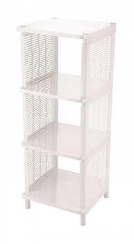 Полка напольная "Лайт" 4-х секцион. (белый) М7556