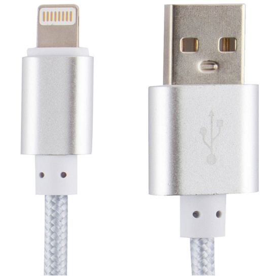 Кабель Energy ET-01 USB/Lightning, цвет - серебро 006371