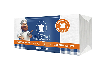 Салфетки Home chef 24x12 1сл 400л, 21 в тр. уп 3545