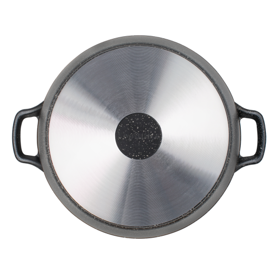 Кастрюля 7л. Гранит лит/руч. с кр. (п/у) к283аг