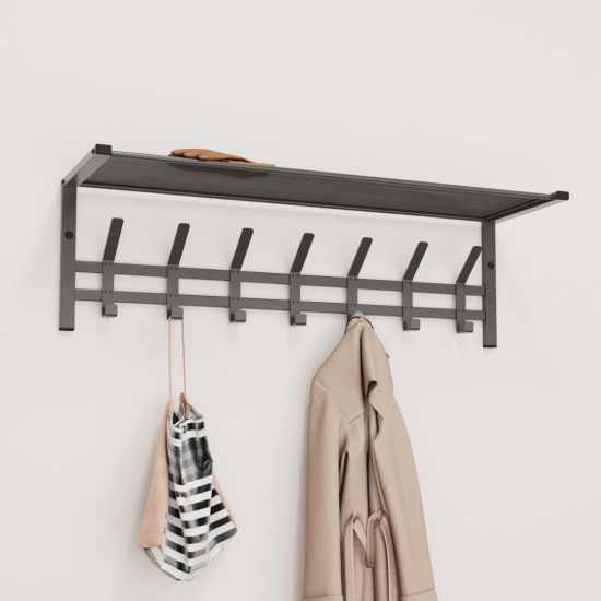 Вешалка с полкой "Торонто 31" hanger with shelf (Графит) 