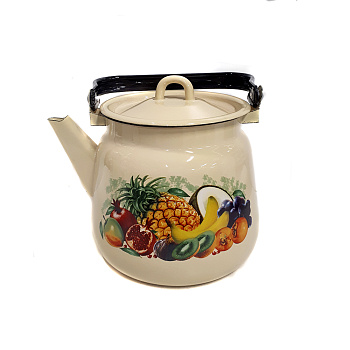 Чайник для плиты 3,5л эмаль 2716.П*80 сфер. Эквадор,палевый  с петлёй Чайник для плиты 3,5л эмаль 2716.П*80 сфер. Эквадор,палевый  с петлёй