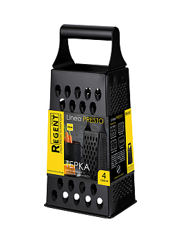 Терка нерж. четырехгранная 25 см с покрытием non-stick, Linea PRESTO 93-AC-GR-33B