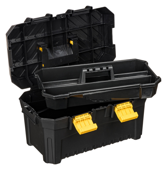 Ящик для инструментов "Saturn" 16,5", 420х250х230мм со вставкой (черный) 221402130/01