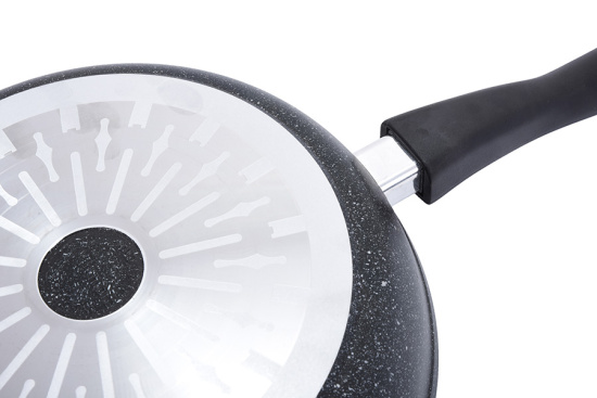 Сковорода 280мм со съемной ручкой, антипригарное покрытие (темный мрамор "Marble Induction" смти282а Сковорода 280мм со съемной ручкой, антипригарное покрытие (темный мрамор "Marble Induction" смти282а