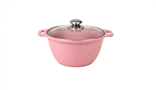 Кастрюля 2л со стеклянной крышкой,АП линия "Trendy style" (rose) к21tsr