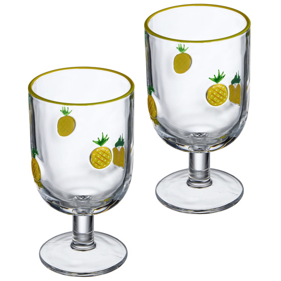 НАБОР БОКАЛОВ ДЛЯ ВИНА "FRUITY PINEAPPLE" ИЗ 2 ШТ. 350 МЛ (685-137)