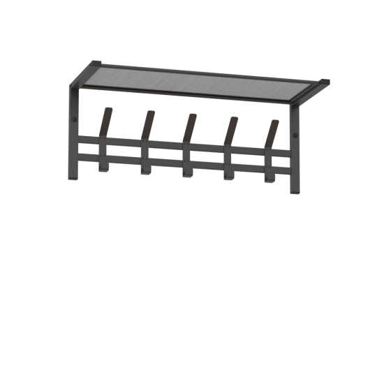 Вешалка с полкой "Торонто 21", hanger with shelf (Графит) 