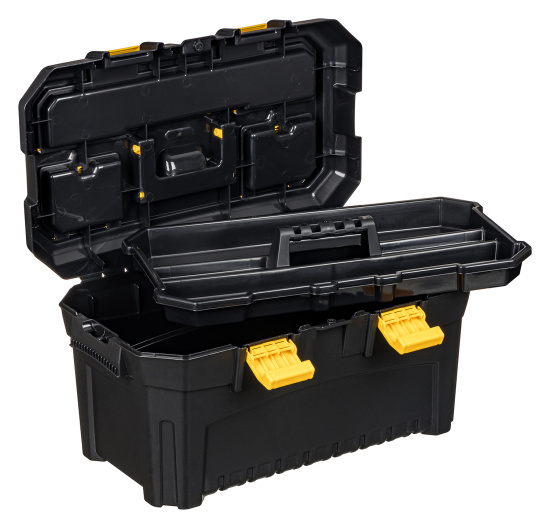 Ящик для инструментов "Saturn" 22,5", 580х320х280мм с органайзером и вставкой (черный) 221402330/01