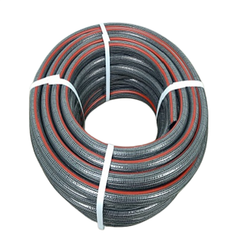 Шланг ПВХ армированный 3-х слойный 18х24мм 3/4" GARNET KARBON с красной полосой 25м 104158 Шланг ПВХ армированный 3-х слойный 18х24мм 3/4" GARNET KARBON с красной полосой 25м 104158