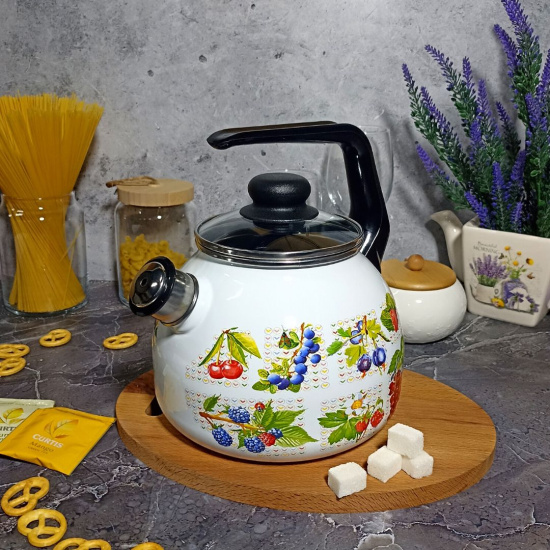 Чайник для плиты 3,0л 4с209я "Вкус лета" белосн. сф. со св.