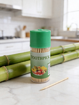 Зубочистки 100 шт бамбук пластиковая уп. OLS-135-5