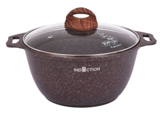 Кастрюля 4,0л со стекл. кр. АП "Granit ultra" (red) кга42а