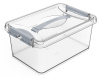 Контейнер с защелками и ручкой 8л "Клик" прозрачный С273ПРО Контейнер с защелками и ручкой 8л "Клик" прозрачный С273ПРО