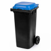 Бак для мусора 120л (на колесах)(черно-синий) М4667