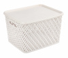 Корзина "Плетенка" (350*290*225) с крыш. бежев. М3552