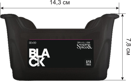 Органайзер для специй Sugar&Spice Black SE111010621 Органайзер для специй Sugar&Spice Black SE111010621