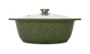 Кастрюля-жаровня 4л со стеклянной крышкой, АП линия "Trendy style" (malachite) ж41tsml