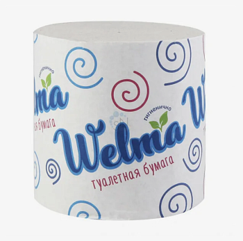 Бумага туалетная однослойная 50м WELMA